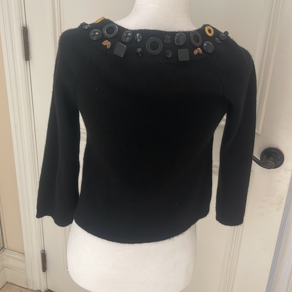 Milly black cardigan with embellishment - Picture 2 of 3